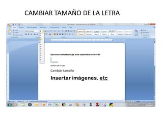 CAMBIAR TAMAÑO DE LA LETRA