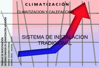 CLIMATIZACION Y CALEFACCION SISTEMA DE INSTALACION TRADICIONAL 