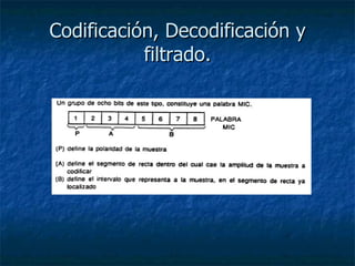 Codificación, Decodificación y filtrado. 