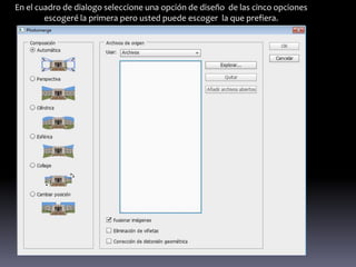 En el cuadro de dialogo seleccione una opción de diseño de las cinco opciones
        escogeré la primera pero usted puede escoger la que prefiera.
 