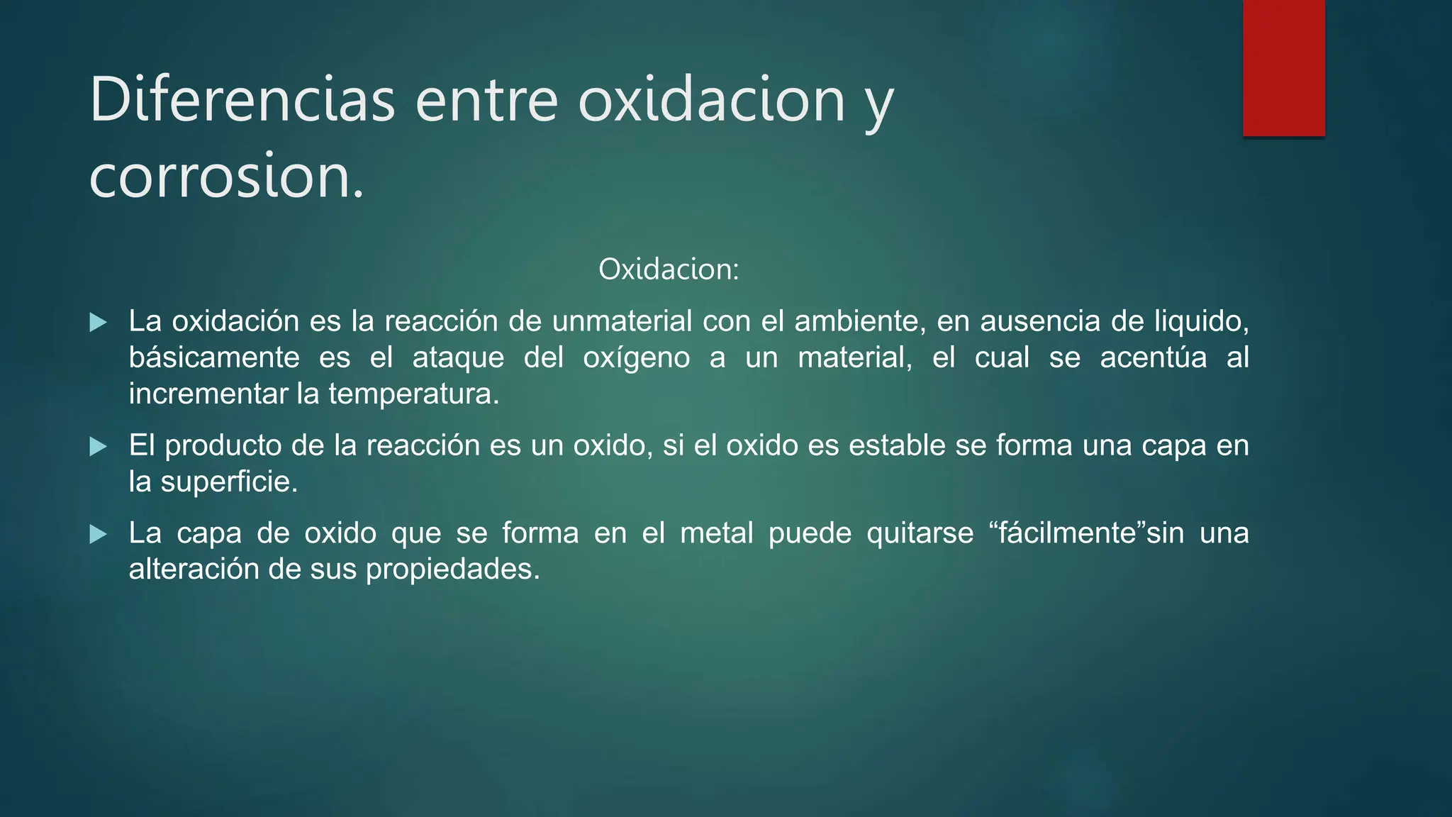Oxidan 5.2 Oxidaacion proceso del cual se oxidan los metales | PPTX ...