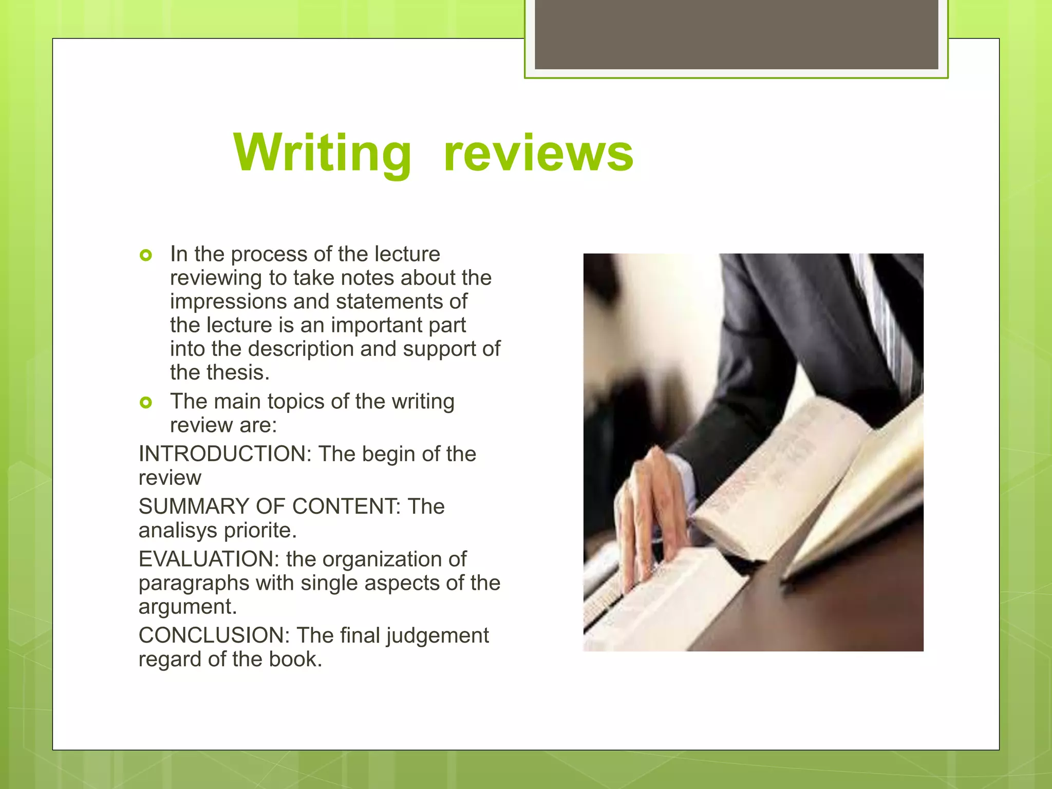 Academic Writing Book Review Example