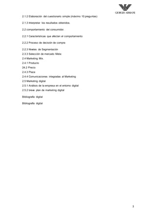 Trabajo Acqua Di Gio | PDF