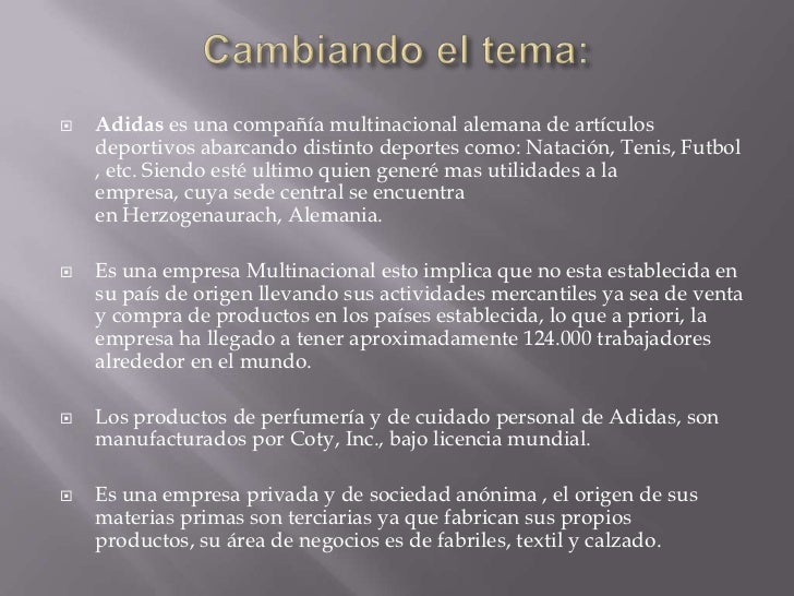 adidas trabajo