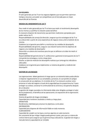 Trabajo Areas Gobierno TI