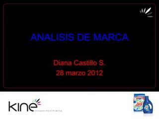 ANALISIS DE MARCA

   Diana Castillo S.
    28 marzo 2012
 