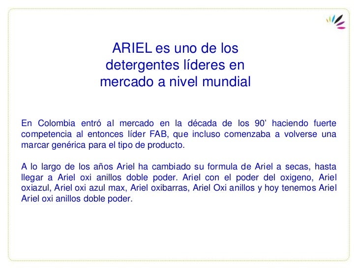 Análisis de producto Ariel