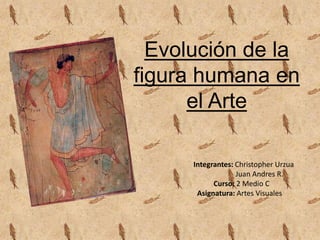 Evolución de la
figura humana en
      el Arte

      Integrantes: Christopher Urzua
                   Juan Andres R.
            Curso: 2 Medio C
       Asignatura: Artes Visuales
 