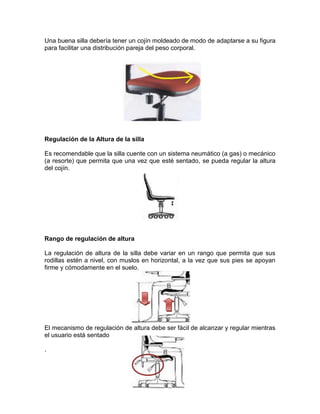 Trabajo asiento ergonomico