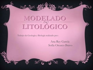 Trabajo de Geología y Biología realizado por :

                                   Ana Rey García
                                  Sofía Orozco Bravo
 