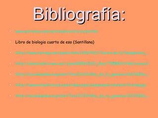 Bibliografía: www.astromia.com/astronomia/iniciovida.htm Libro de biologia cuarto de eso (Santillana) http://www.taringa.net/posts/info/2267412/Teoria-de-la-Panspermia_-informate.html http://almez.pntic.mec.es/~jmac0005/ESO_Geo/TIERRA/Html/caracteristicas.htm http://es.wikipedia.org/wiki/Teor%C3%ADa_de_la_generaci%C3%B3n_espont%C3%A1nea http://www.elmultiverso.com/index.php/component/content/frontpage http://es.wikipedia.org/wiki/Teor%C3%ADa_de_la_generaci%C3%B3n_espont%C3%A1nea 
