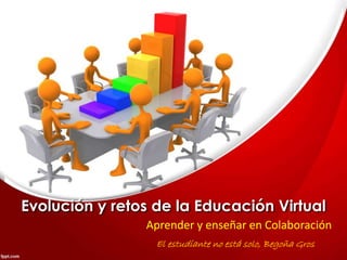 Evolución y retos de la Educación Virtual 
Aprender y enseñar en Colaboración 
El estudiante no está solo, Begoña Gros 
 