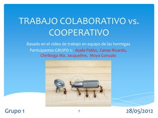 Trabajo colaborativo vs_cooperativo_grupo_1_pequena | PPT