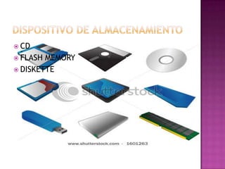  CD
 FLASH MEMORY
 DISKETTE
 
