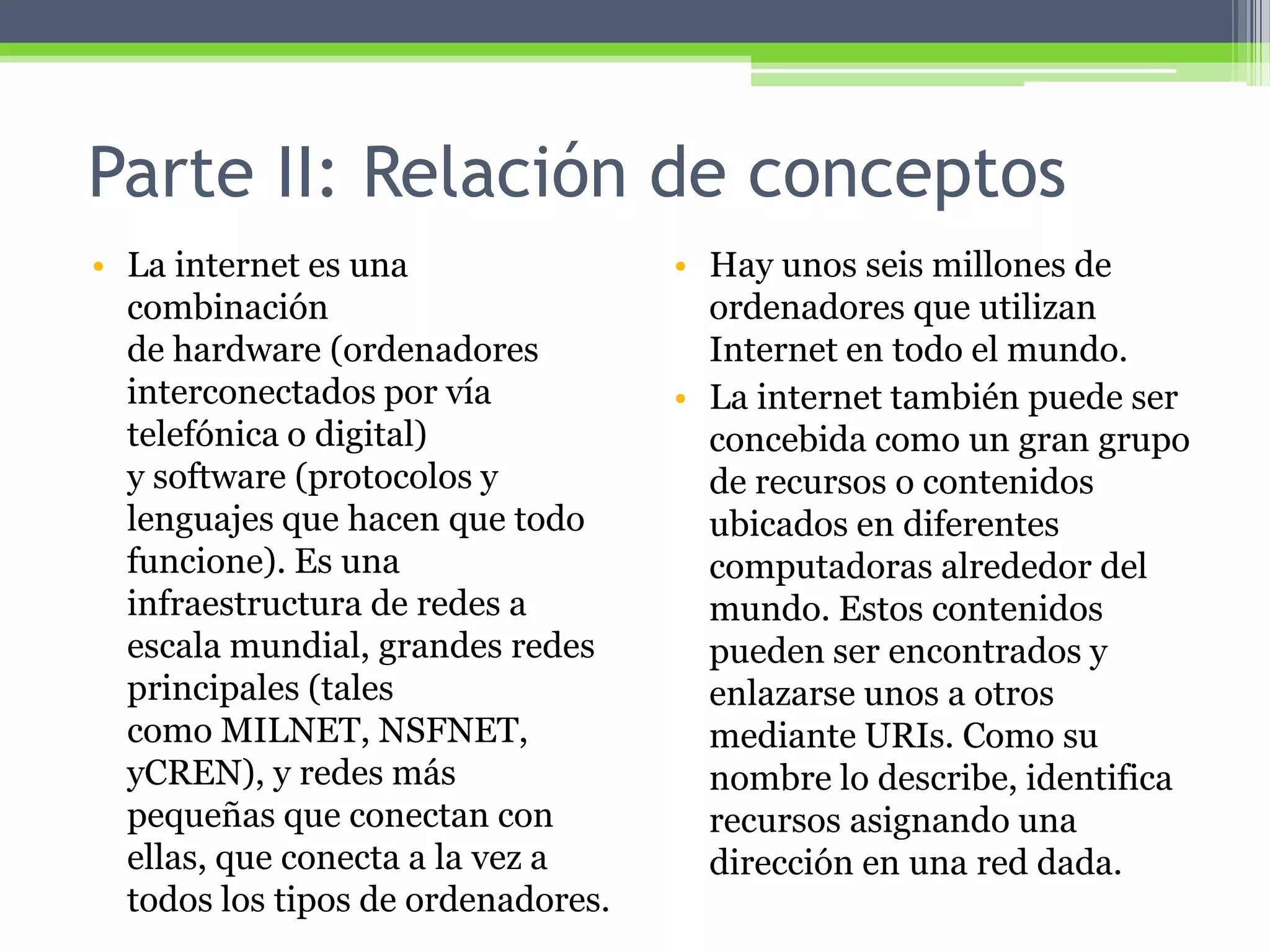 conceptos básicos de Internet y sus aplicaciones | PPTX