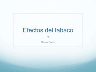 Efectos del tabaco
1B
Carlos Cantu

 