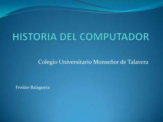 Colegio Universitario Monseñor de Talavera



Froilán Balaguera
 