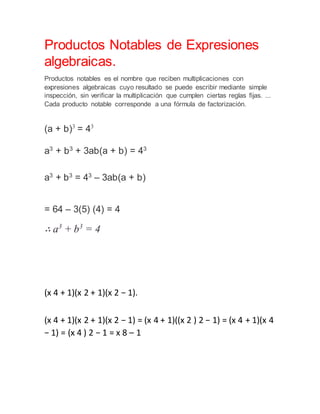 Expresiones Algebraicas, Radicalizacion y factorizacion