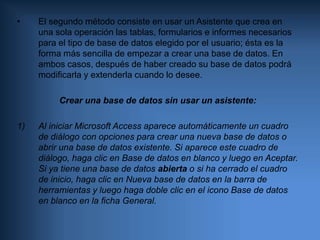TIPOS DE CONSULTAConsultas de comandos.- Una consulta de comandos aporta modificaciones a muchos registros con una única operación. Existen cuatro tipos de consultas de comando: de Eliminación, de Actualización, de Alineación y de Creación de Tablas.-Consultas de eliminación: este tipo de consulta elimina un grupo de registros de una o más tablas. Existe la posibilidad, por ejemplo, de utilizar una consulta de eliminación para reemplazar los productos que se han dejado de producir o para aquellos sobre los cuales no existen pedidos. Con las consultas de eliminación siempre se eliminan registros internos y no únicamente determinados campos de su interior.-Consultas de actualización: este tipo aporta modificaciones globales a uno o más tablas. Existe la posibilidad, por ejemplo, de aumentar en un 10 por ciento el precio de todos los productos lácteos o aumentar los salarios en un 5 por ciento a las personas pertenecientes a una determinada categoría laboral.