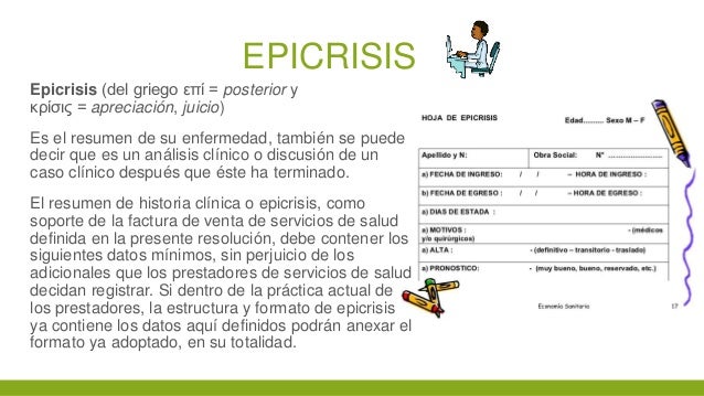 Epicrisis que contiene