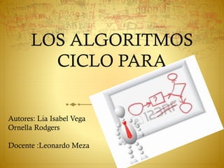 LOS ALGORITMOS
CICLO PARA
Autores: Lia Isabel Vega
Ornella Rodgers
Docente :Leonardo Meza
 