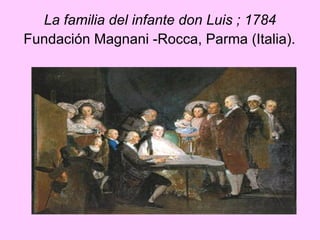 La familia del infante don Luis ; 1784  Fundación Magnani -Rocca, Parma (Italia).   