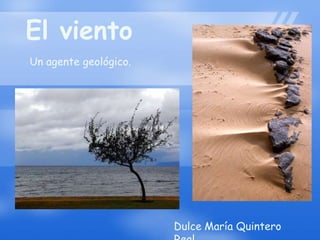 El viento Un agente geológico. Dulce María Quintero Real. 