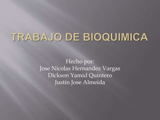 Hecho por:
Jose Nicolas Hernandez Vargas
Dickson Yamid Quintero
Justin Jose Almeida
 