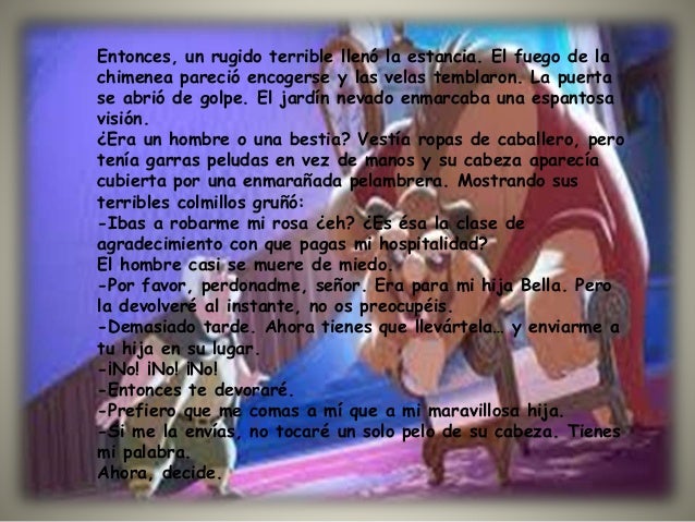 CUENTO LA BELLA Y LA BESTIA