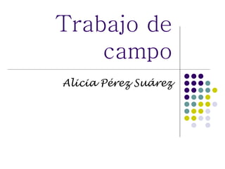 Trabajo de campo Alicia Pérez Suárez 