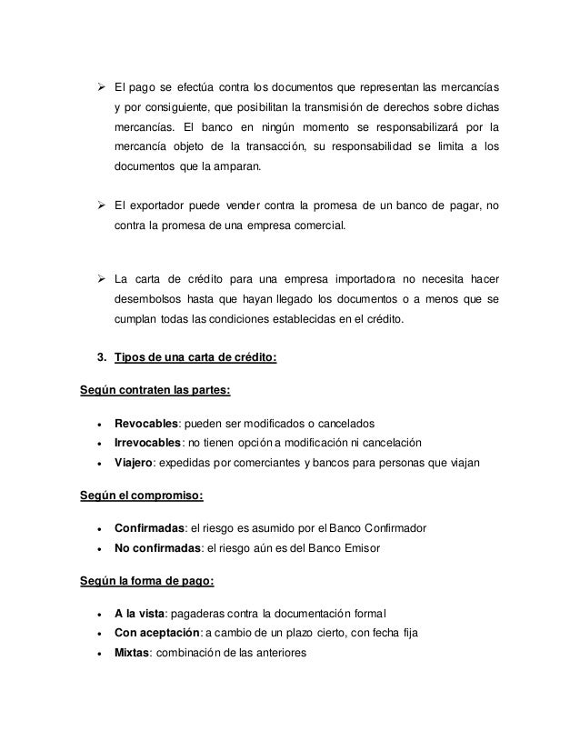 Carta de credito viajero Carta de credito viajero