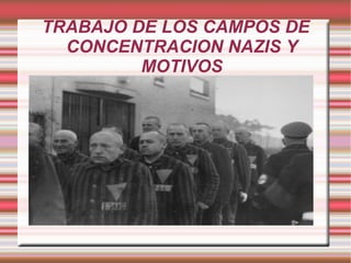 TRABAJO DE LOS CAMPOS DE CONCENTRACION NAZIS Y MOTIVOS 