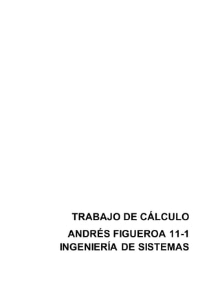 TRABAJO DE CÁLCULO
ANDRÉS FIGUEROA 11-1
INGENIERÍA DE SISTEMAS
 