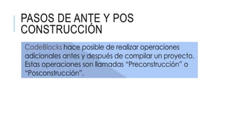 PASOS DE ANTE Y POS
CONSTRUCCIÓN
 
