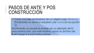 PASOS DE ANTE Y POS
CONSTRUCCIÓN
 