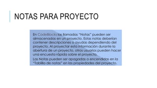 NOTAS PARA PROYECTO
 