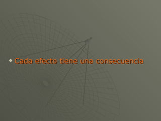 Cada efecto tiene una consecuencia 