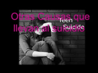 Otras Causas que
llevan al suicidio
 