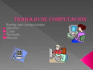 Trabajo de computación Partes del computador: Monitor  Case Teclado Mouse 