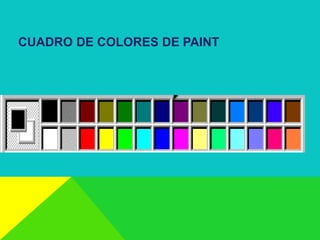 CUADRO DE COLORES DE PAINT
 
