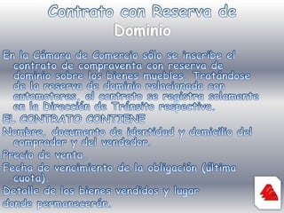 Compraventa de Establecimiento Comercial En el Código de Comercio se define como "los establecimientos de comercio de una sociedad cuyos administradores carezcan de poder para representarla" (Art. 264).EL CONTRATO CONTIENE1.Nombre, documento de identidad y domicilio del comprador y del vendedor.2.Precio de venta.3.Fecha de vencimiento de la obligación (última cuota).4.Detalle de los bienes vendidos y lugar donde permanecerán.