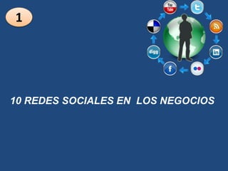 10 REDES SOCIALES EN LOS NEGOCIOS
1
 