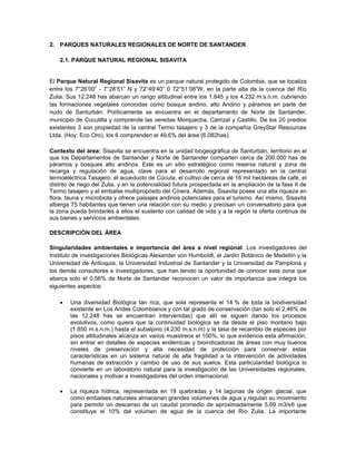 ECOLOGIA DE LOS PARQUE NATURALES NACIONALES DE NORTE DE SANTANDER