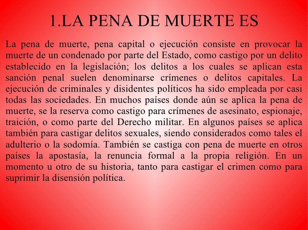 La pena de muerte