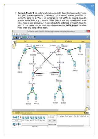 Diagrama de una Red de enrutamiento en cisco packet tracer | DOCX