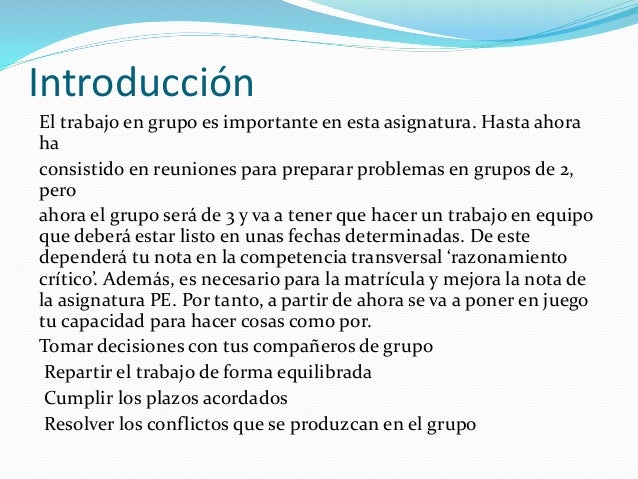 Trabajo de equipo