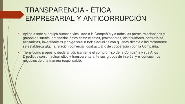Programa de ética en las empresas