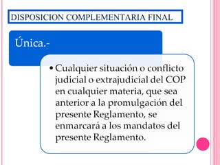 DISPOSICION COMPLEMENTARIA FINAL 