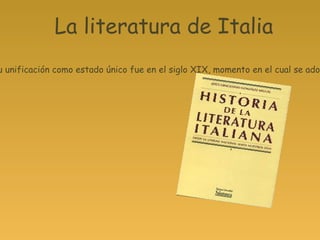 Comidas típicas de Italia. 