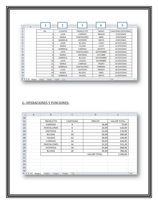 1         2       3   4   5




2.- OPERACIONES Y FUNCIONES:
 